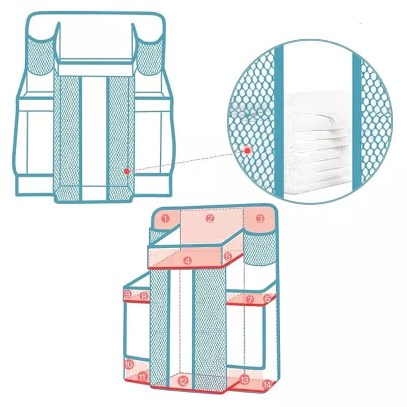 Portable Baby Bed Hanging Storage Bag, Diaper Stacker and Crib Organizer, Infant Crib Bedding Set Organizer, Baby Crib Storage Bag, Diaper Hanging Multifunctional Care Sorting Case Portable Baby Bed Hanging Storage Bag, Diaper Stacker and Crib Organizer, Infant Crib Bedding Set Organizer, Baby Crib Storage Bag, Diaper Hanging Multifunctional Care Sorting Case